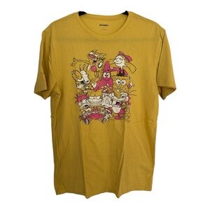 Old Navy Yellow Short Sleeve Tee with Graphic Print